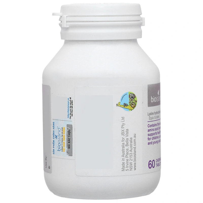 Bio Island Lysine Step Up For Youth hỗ trợ cải thiện tình trạng kém ăn lọ 60 viên - 4
